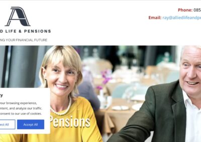 Allied Life & Pensions Website Design by Nua Web Design